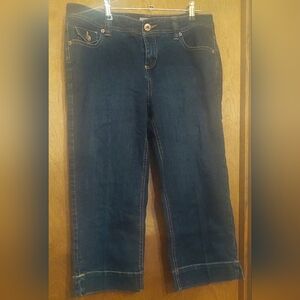 Bass Dark Blue Capri Denim Jeans 17" Wide